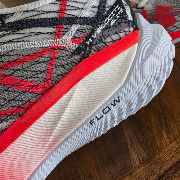 Under Armour Flow Velociti Elite 2 Running Shoes Men's 9.5 Grey Red 3027205-301 - Picture 14 of 14